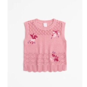 Abercrombie Kids || Cropped Embroidered Sweater Vest